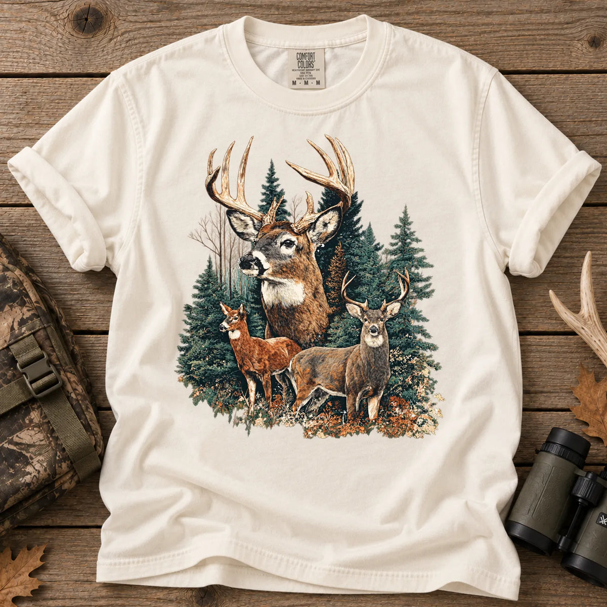 Deer Hunting Season T-Shirt in Ivory