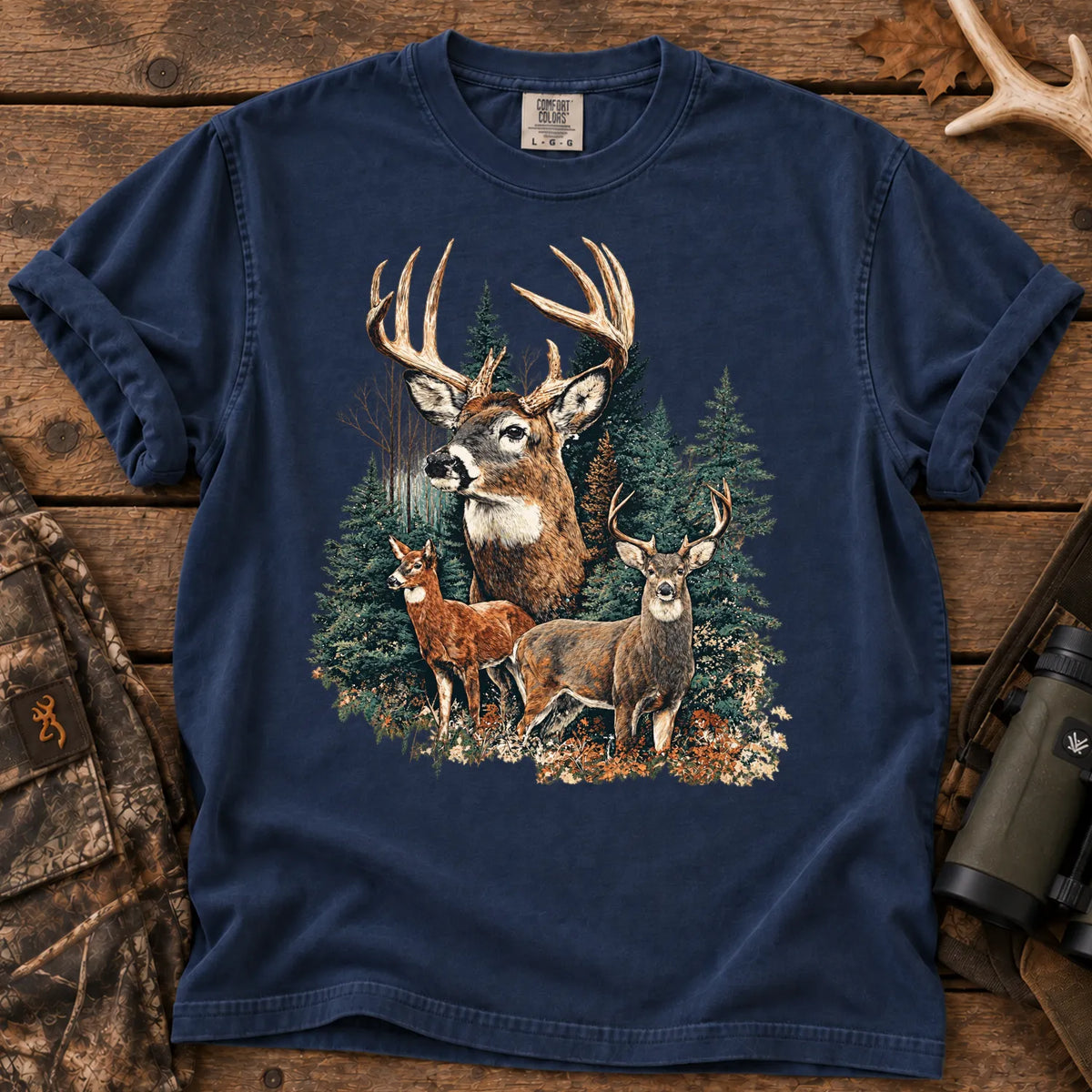 Deer Hunting Season T-Shirt in True Navy
