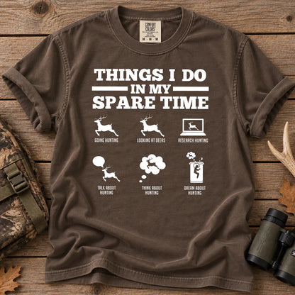 Deer Hunting Spare Time T-Shirt in Espresso