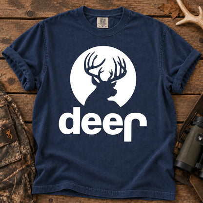 Deer Moon Silhouette T-Shirt in True Navy