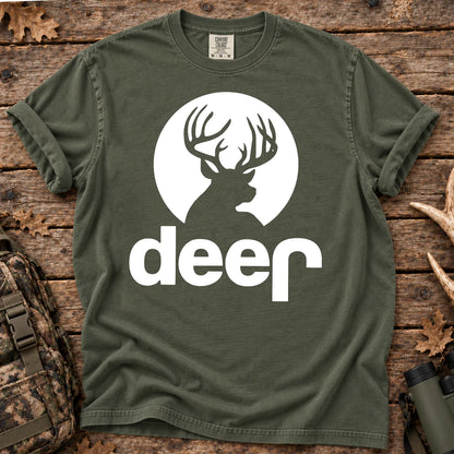Deer Moon Silhouette T-Shirt in Moss