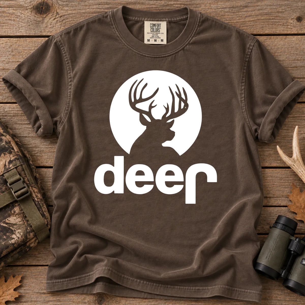 Deer Moon Silhouette T-Shirt in Espresso