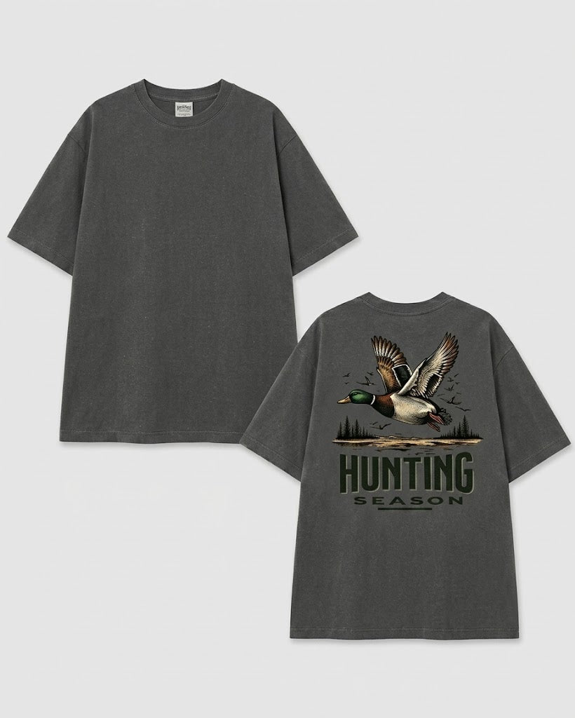 Hunting Season Gear Tee, Duck Hunting Wildlife T-shirt, Men's Mallard Duck Graphic Top, Gift For Hunting
