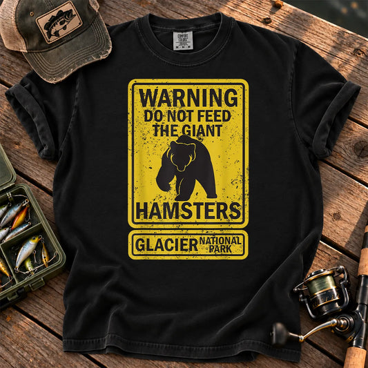 Do Not Feed Giant Hamsters Glacier T-Shirt in Black