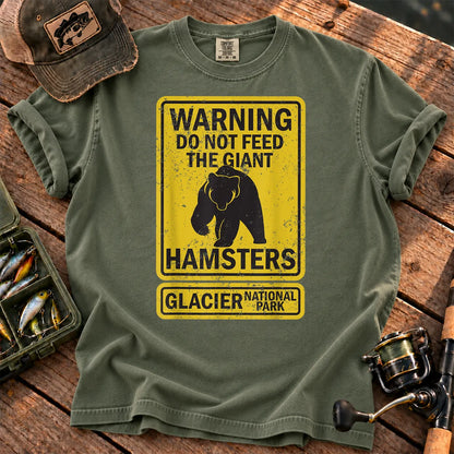 Do Not Feed Giant Hamsters Glacier T-Shirt in Moss