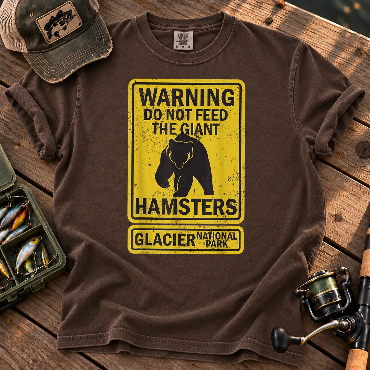 Do Not Feed Giant Hamsters Glacier T-Shirt in Espresso