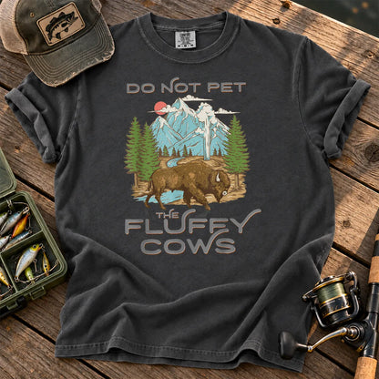 Do Not Pet Fluffy Cows Yellowstone Bison T-Shirt in Pepper