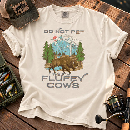 Do Not Pet Fluffy Cows Yellowstone Bison T-Shirt in Ivory