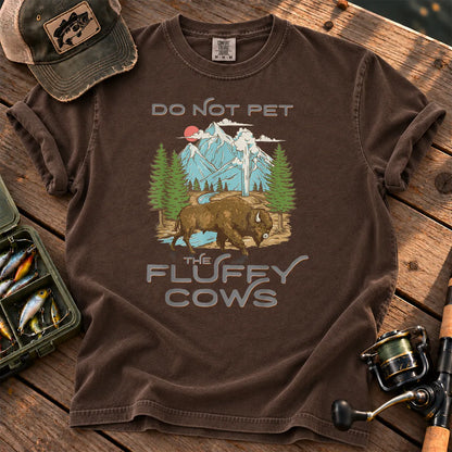 Do Not Pet Fluffy Cows Yellowstone Bison T-Shirt in Espresso