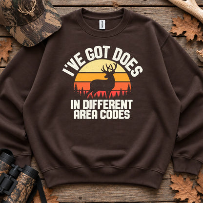 Does in Different Area Codes Sweatshirt in Dark Chocolate
