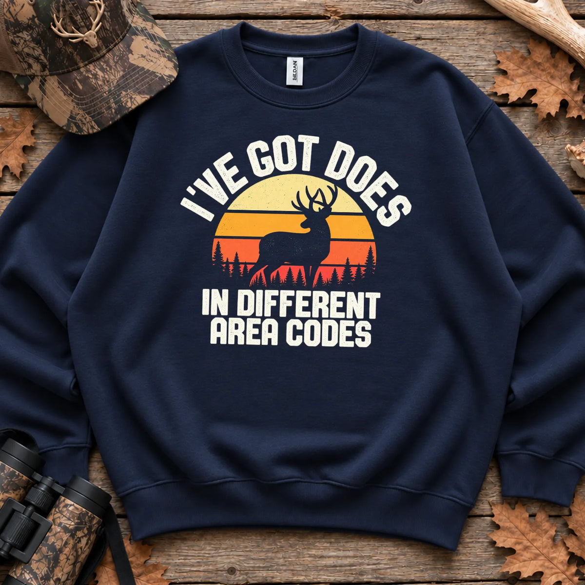 Does in Different Area Codes Sweatshirt in Navy