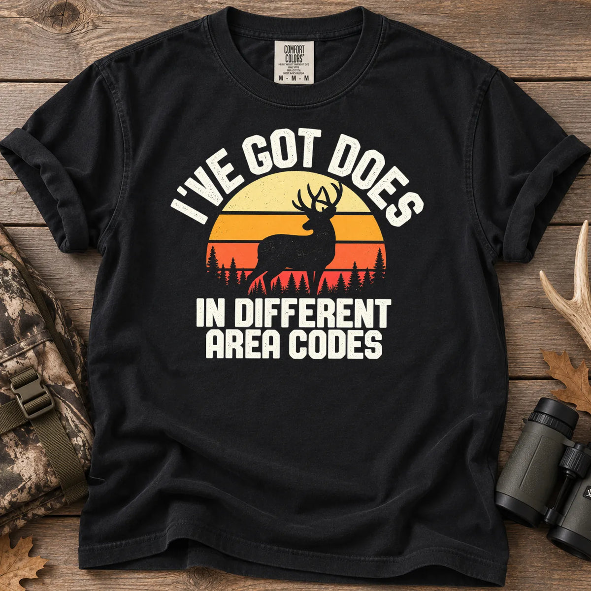 Does in Different Area Codes T-Shirt in Black