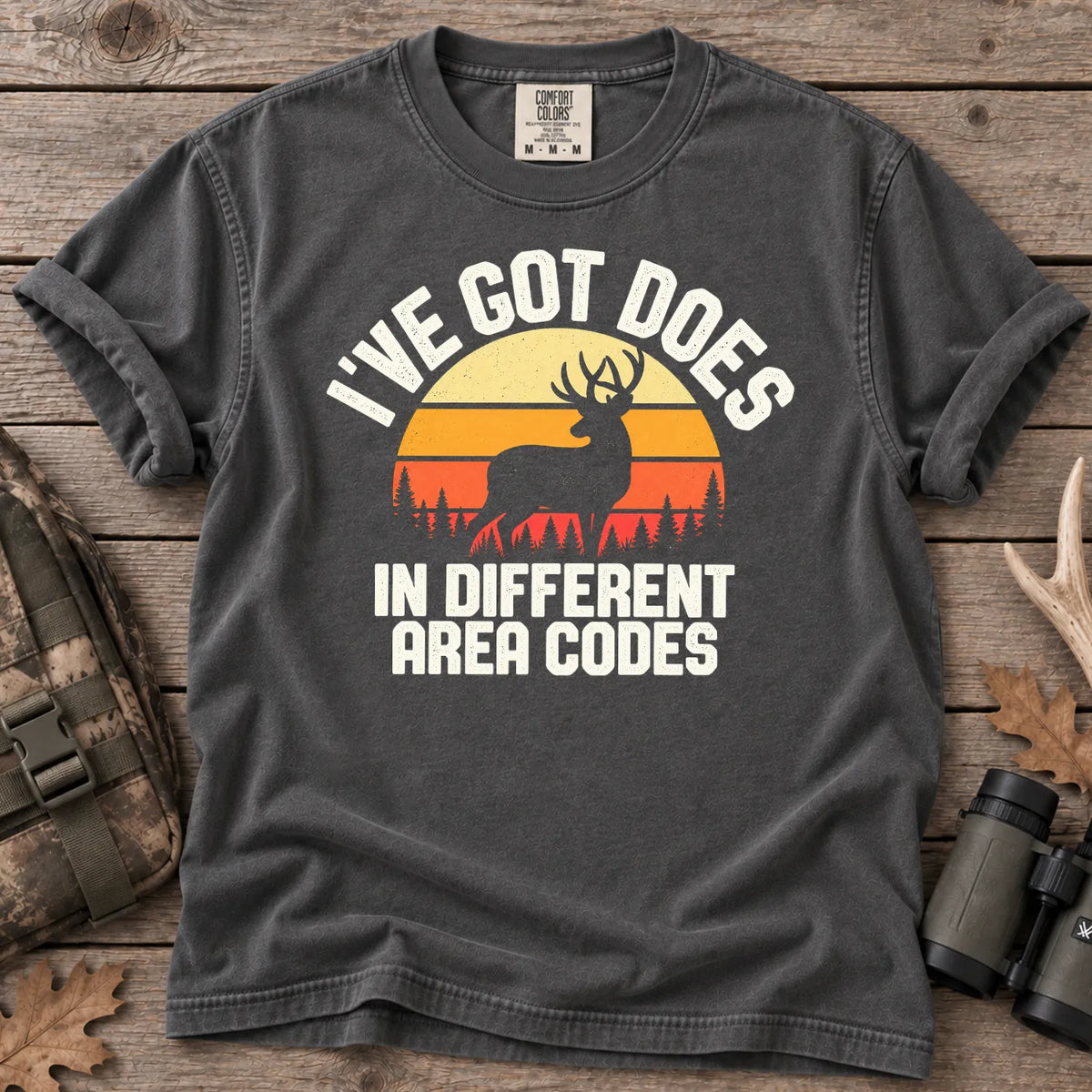 Does in Different Area Codes T-Shirt in Pepper