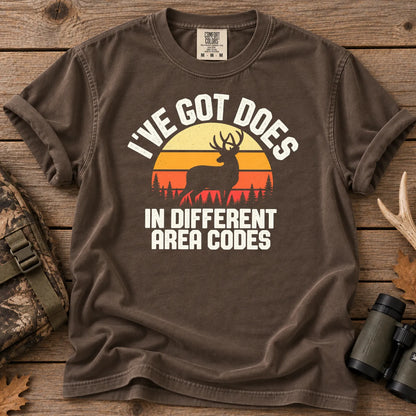 Does in Different Area Codes T-Shirt in Espresso