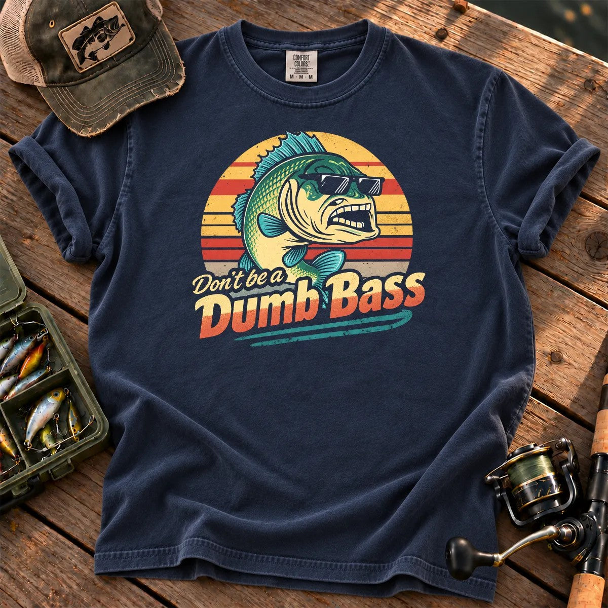 Don't Be a Dumb Bass T-Shirt in True Navy