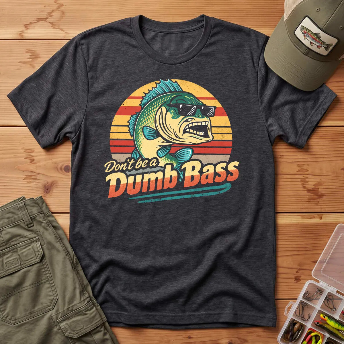 Don't Be a Dumb Bass T-Shirt in Dark Heather
