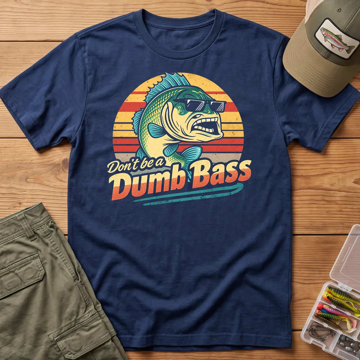 Don't Be a Dumb Bass T-Shirt in Navy