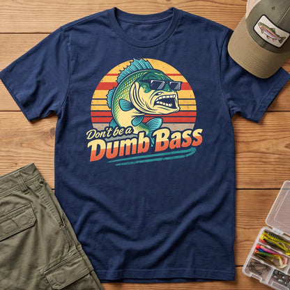 Don't Be a Dumb Bass T-Shirt in Navy