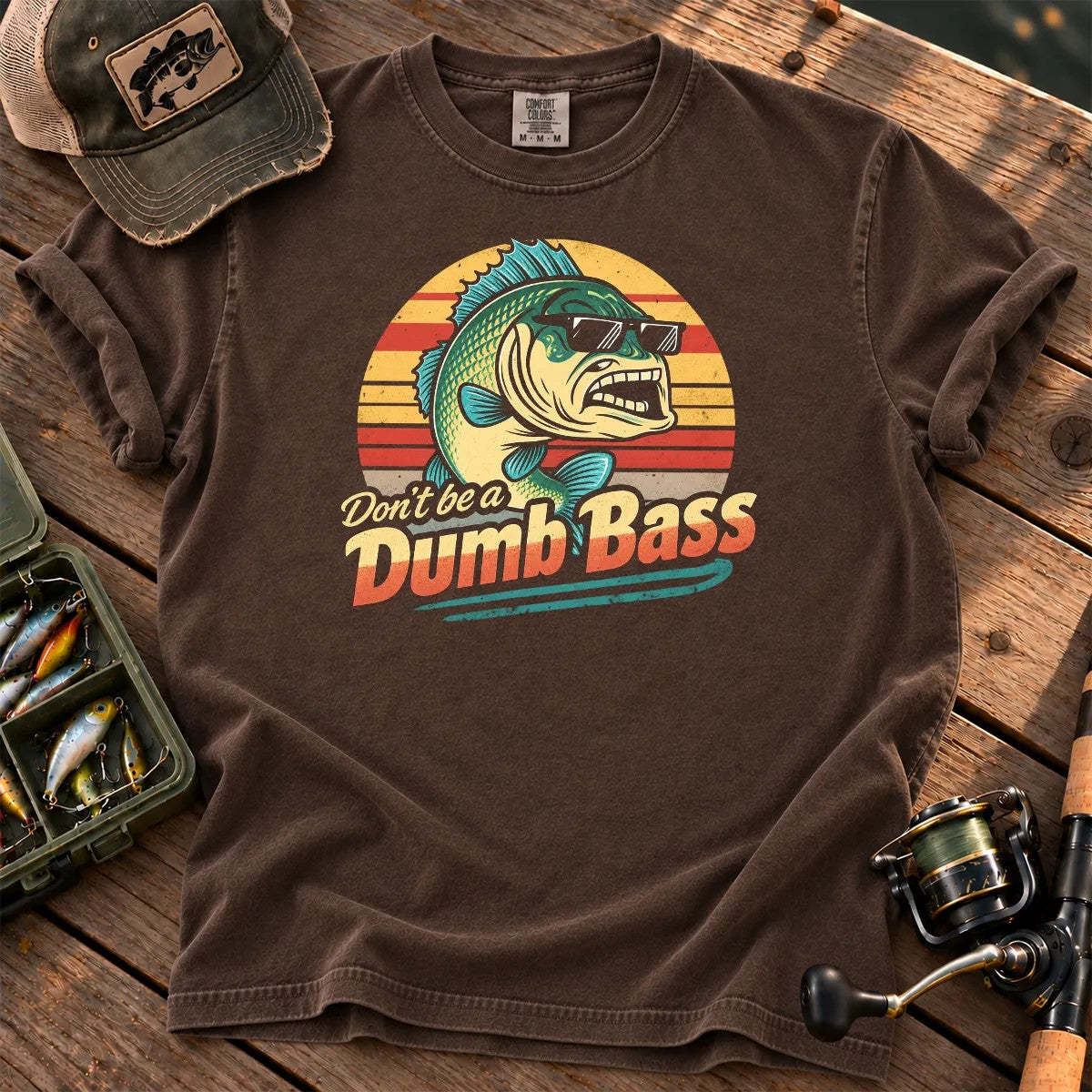 Don't Be a Dumb Bass T-Shirt in Espresso