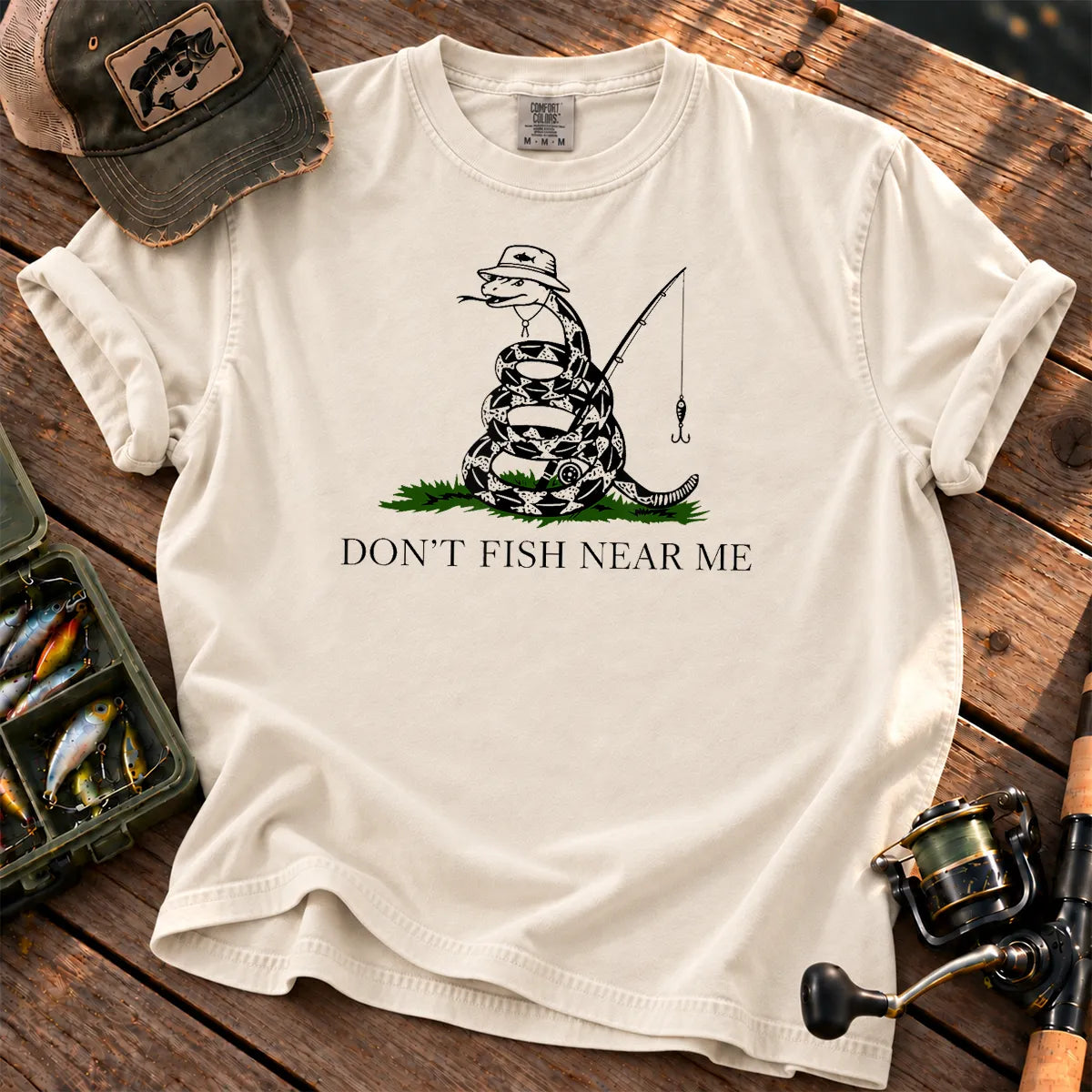 Don't Fish Near Me T-Shirt in Ivory