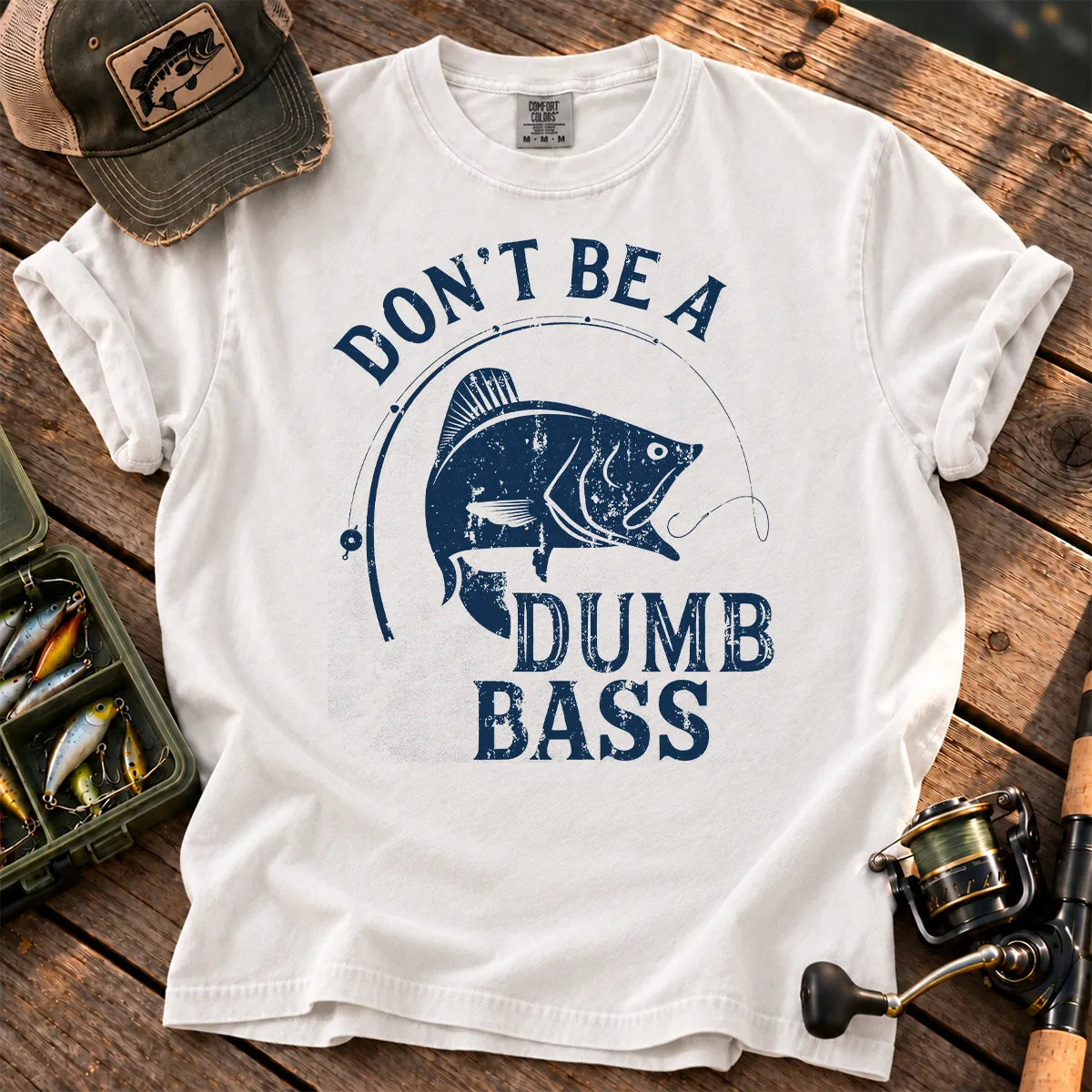 Don't Be a Dumb Bass T-Shirt in White