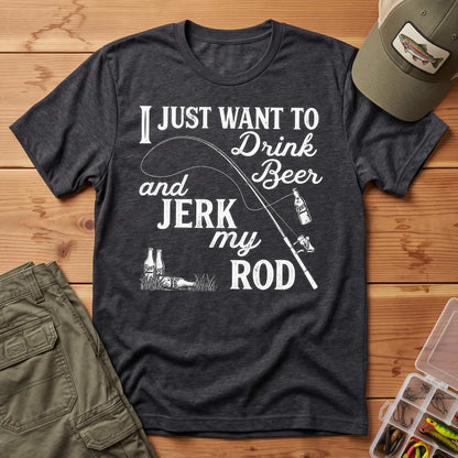 Drink Beer and Fish T-Shirt in Dark Heather