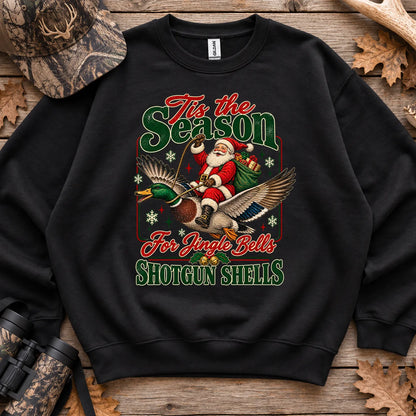 Duck Hunting Christmas Sweatshirt in Black