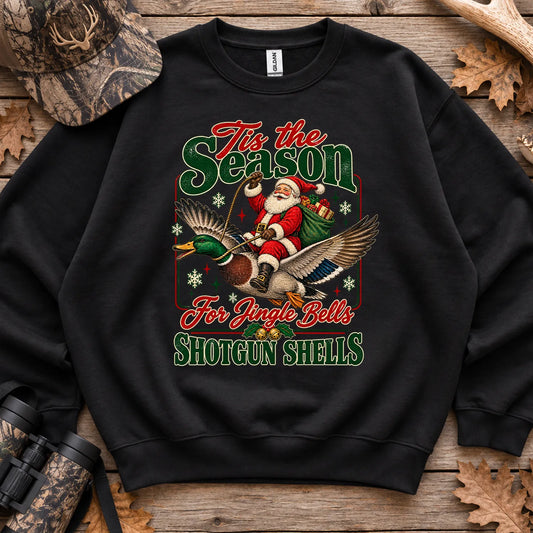 Duck Hunting Christmas Sweatshirt in Black
