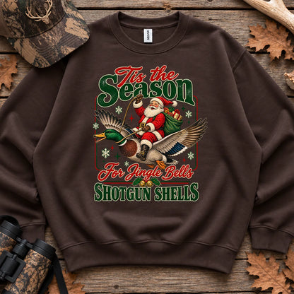 Duck Hunting Christmas Sweatshirt in Dark Chocolate