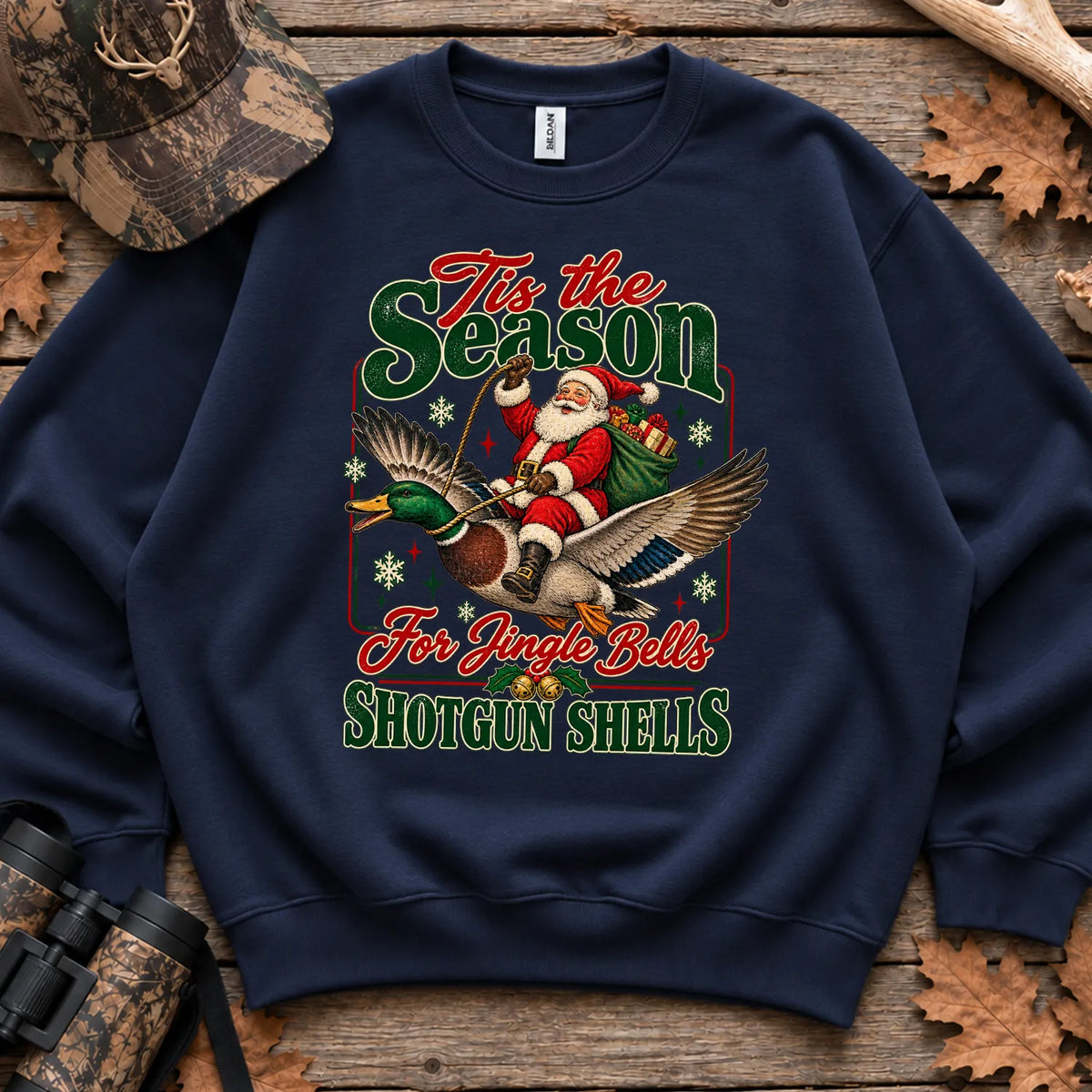 Duck Hunting Christmas Sweatshirt in Navy