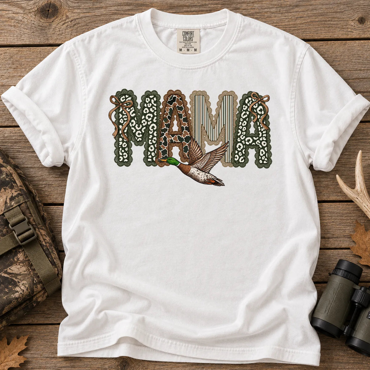 Duck Hunting Mama T-Shirt in White