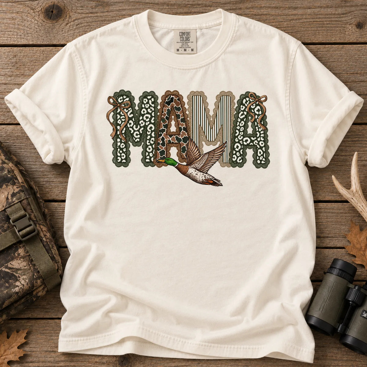 Duck Hunting Mama T-Shirt in Ivory