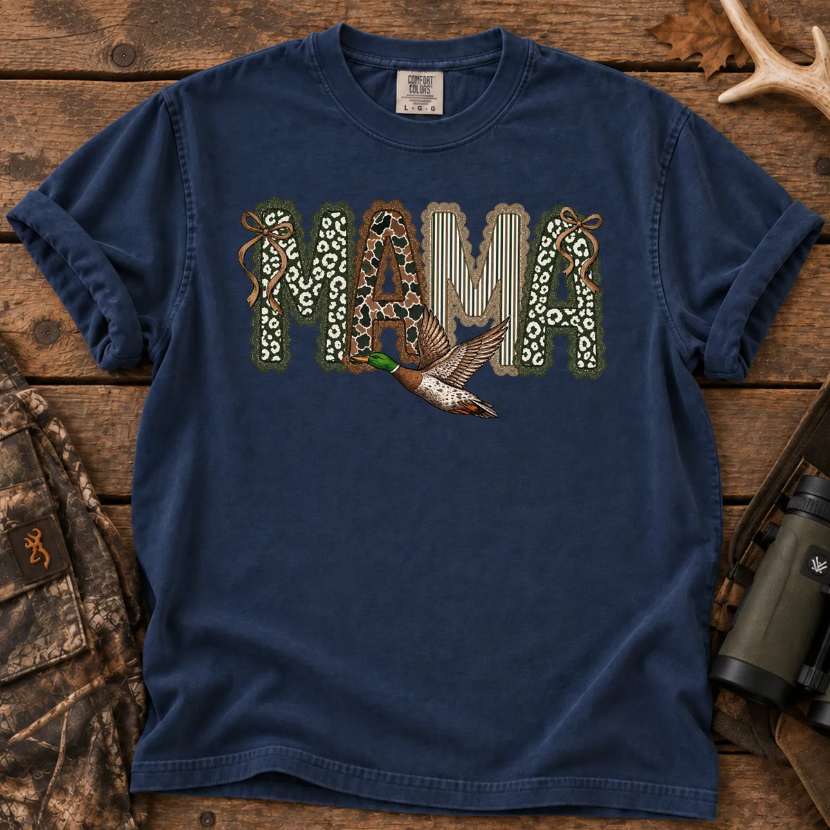 Duck Hunting Mama T-Shirt in True Navy