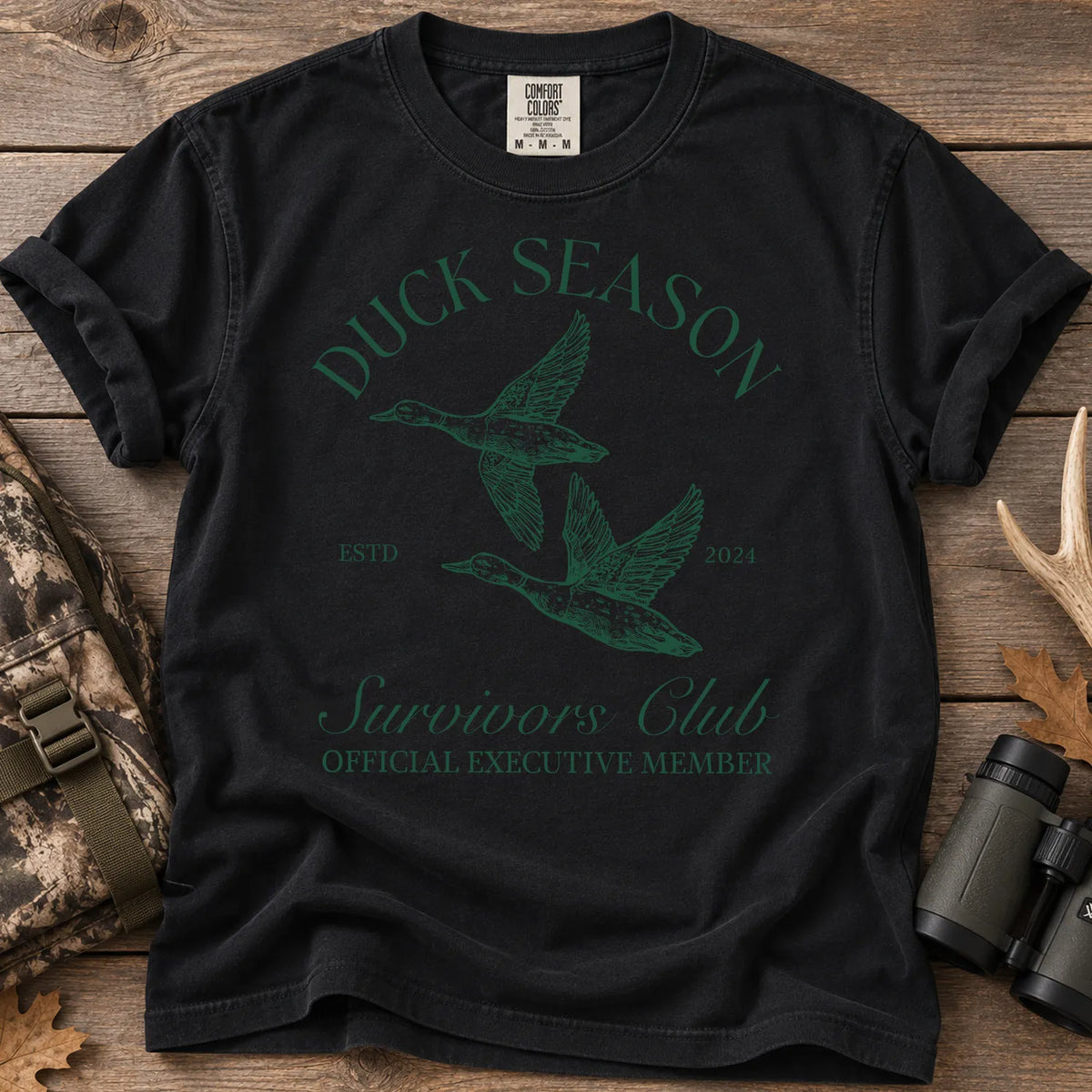 Duck Season Survivor T-Shirt in Black