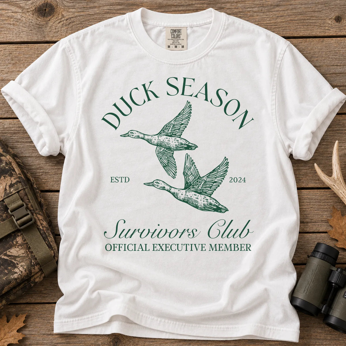 Duck Season Survivor T-Shirt in White