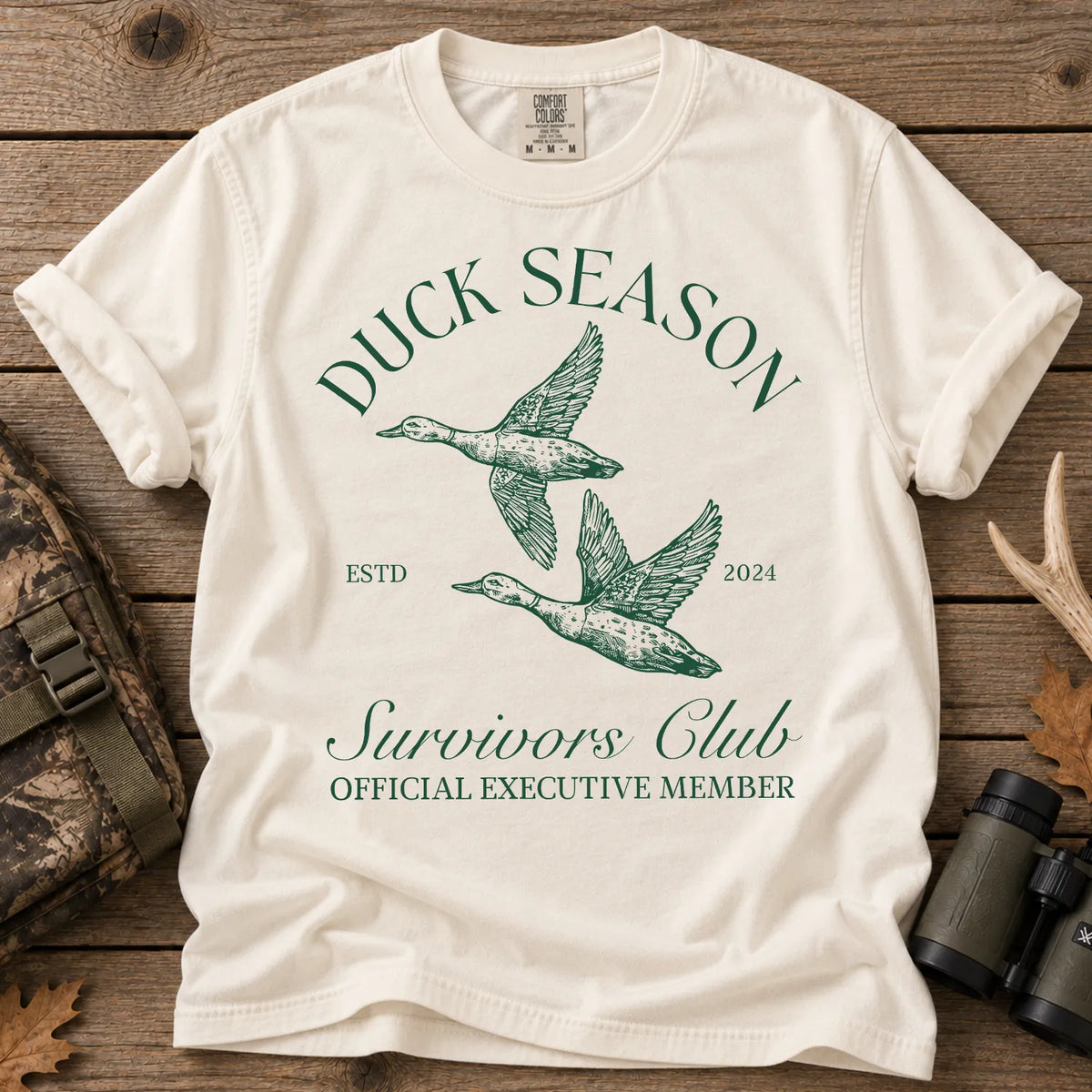 Duck Season Survivor T-Shirt in Ivory