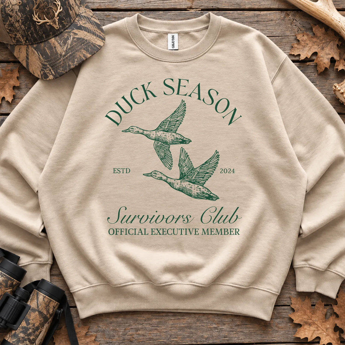 Duck Season Survivors Club Sweatshirt in Sand