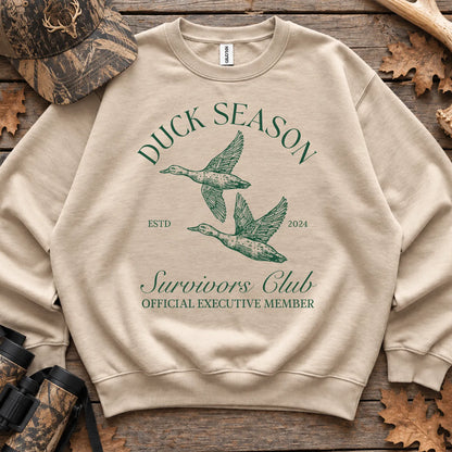 Duck Season Survivors Club Sweatshirt in Sand