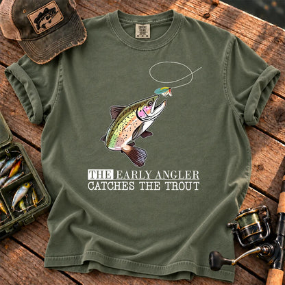 Early Angler Trout T-Shirt in Moss