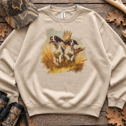 English Springer Spaniel Pheasant Hunt Sweatshirt in Sand