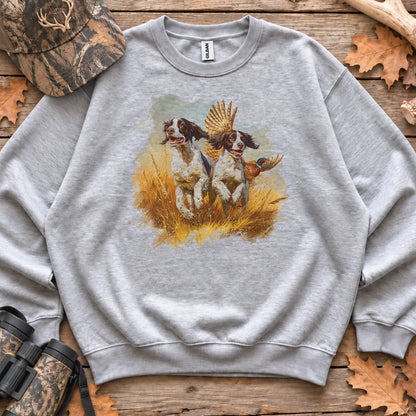 English Springer Spaniel Pheasant Hunt Sweatshirt in Sport Grey