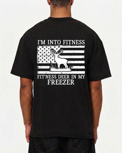 I'm Into Fitness Fitness Deer in My Freezer Shirt, Deer Hunting Dad shirt, Gift for Hunter, Hunting T-Shirt, Funny Husband Shirts