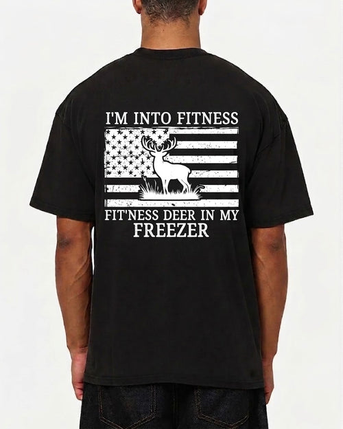 I'm Into Fitness Fitness Deer in My Freezer Shirt, Deer Hunting Dad shirt, Gift for Hunter, Hunting T-Shirt, Funny Husband Shirts