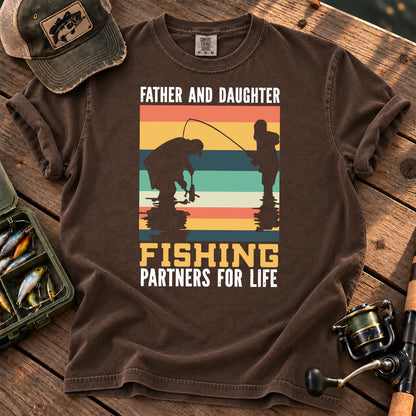 Father and Daughter Fishing T-Shirt in Espresso