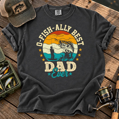 Fish Ally Best Dad Ever T-Shirt in Pepper