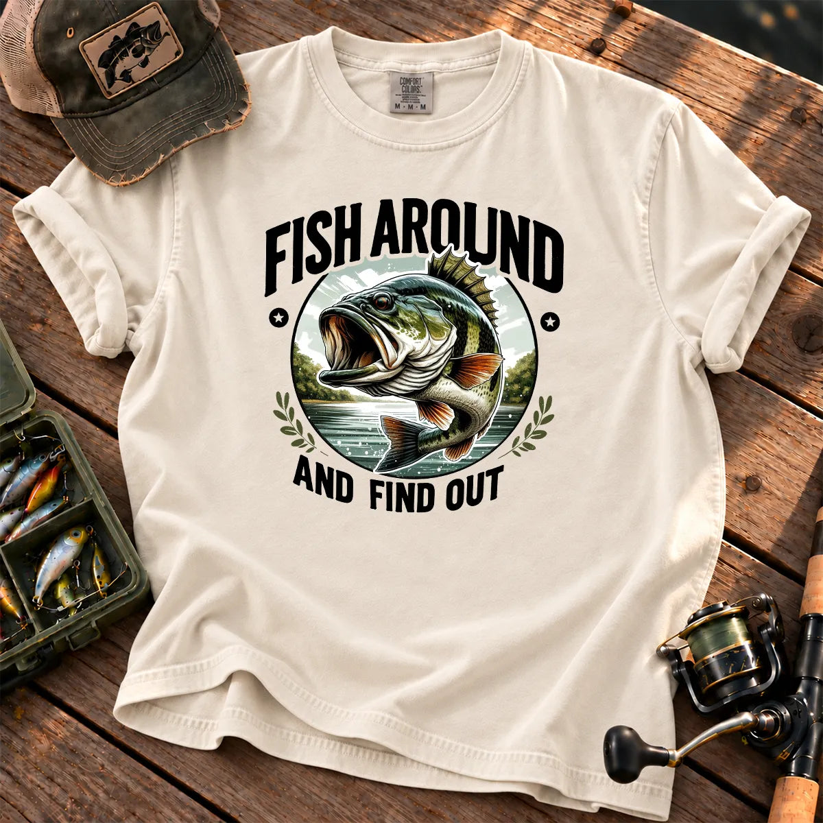 Fish Around and Find Out T-Shirt in Ivory
