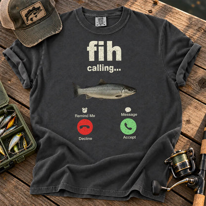 Fish Calling T-Shirt in Pepper