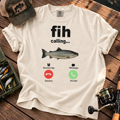 Fish Calling T-Shirt in Ivory