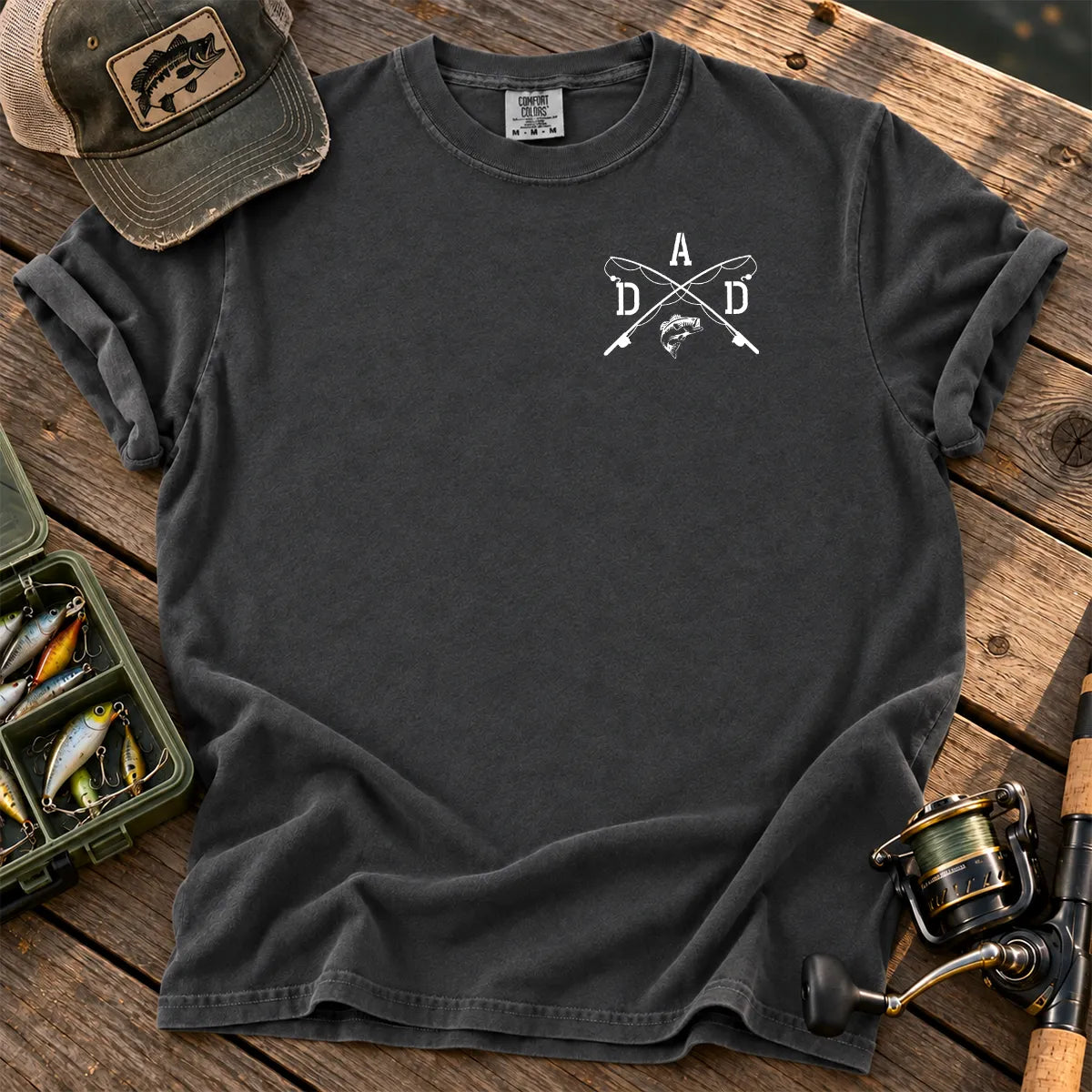 Fishing Dad Monogram T-Shirt in Pepper