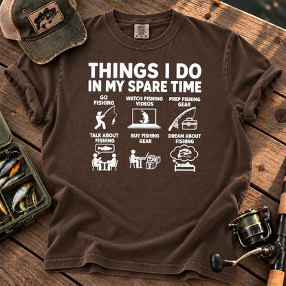 Fishing in My Spare Time T-Shirt in Espresso